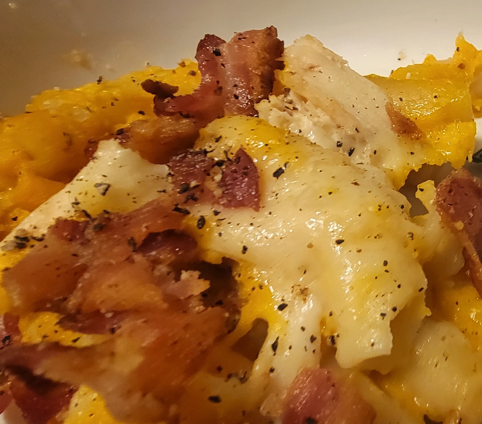 Roasted Butternut Squash Ziti w/Chicken and Bacon